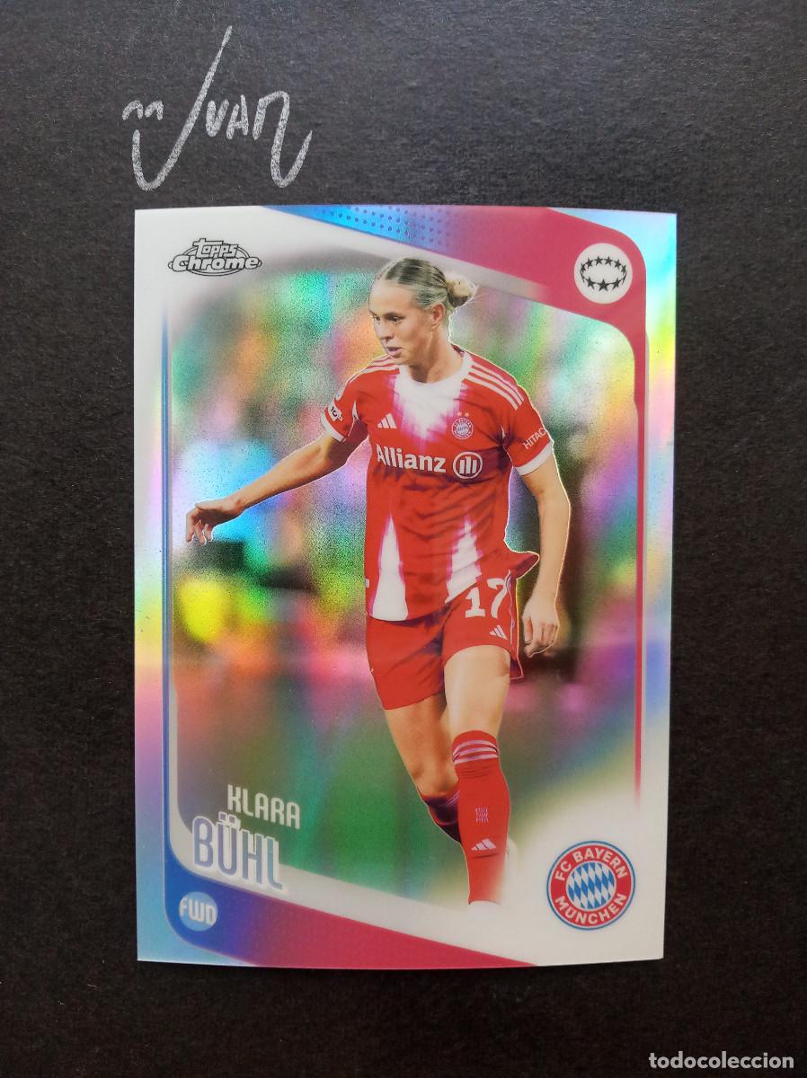 Cromos de Futebol: 92 REFRACTOR KLARA B&Uuml;HL BAYER MUNICH ALEMANIA ⚽ TOPPS &reg; CHROME WOMEN CHAMPIONS 2025 2026 25 26 NUEVO