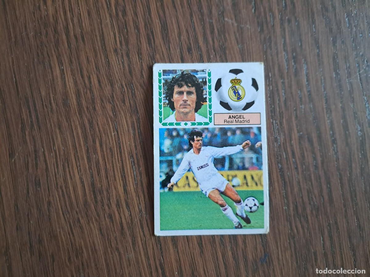 Football Stickers: cromo de futbol, edic. Este 83-84, Angel, Real Madrid. sin pegar.