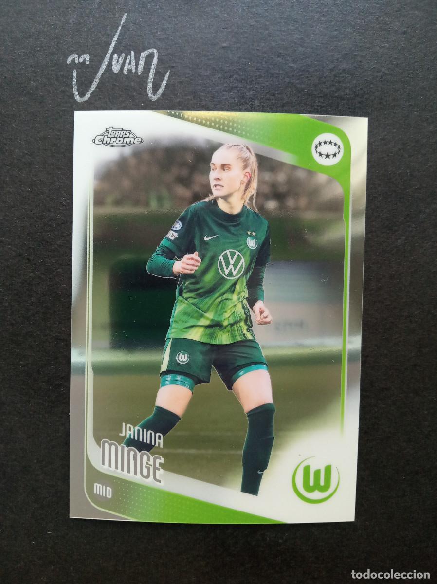 Figurine di Calcio: N&ordm; 84 JANINA MINGE VFL WOLFSBURG ALEMANIA ⚽ TOPPS &reg; CHROME WOMEN CHAMPIONS 2025 2026 25 26 NUEVO