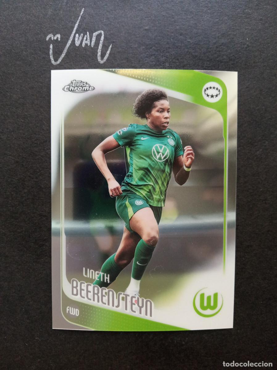 Figurine di Calcio: N&ordm; 32 BEERENSTEYN VFL WOLFSBURG NETHERLANDS ⚽ TOPPS &reg; CHROME WOMEN CHAMPIONS 2025 2026 25 26 NUEVO
