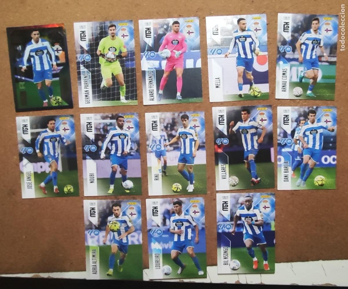 MECAGRACKS 26/27 LOTE 13 CARTAS DEL DEPORTIVO DE LA CORUÑA CON ESPECIALES # PANINI