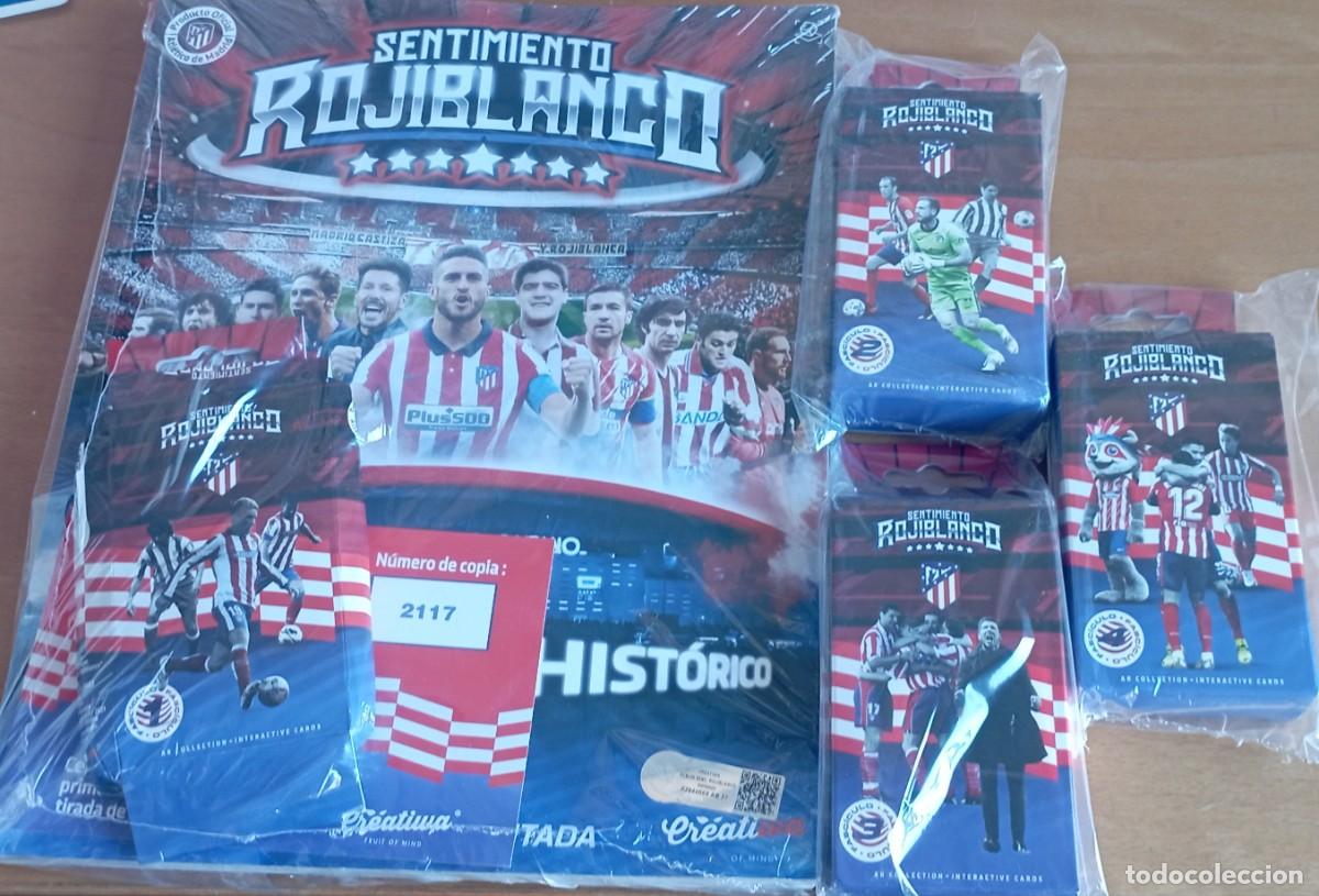 Fu&szlig;ball-Sticker: Album completo del AT de Madrid Sentimiento Rojiblanco cromos sin pegar