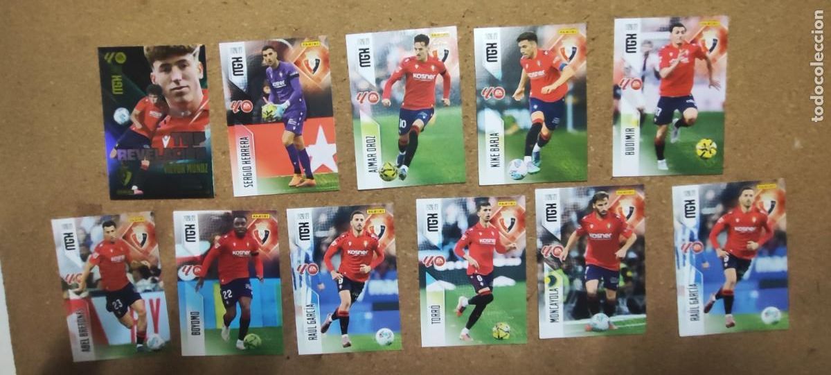 Cromos de f&uacute;tbol: MECAGRACKS 26/27 LOTE 11 CARTAS DEL OSASUNA CON ESPECIAL # PANINI