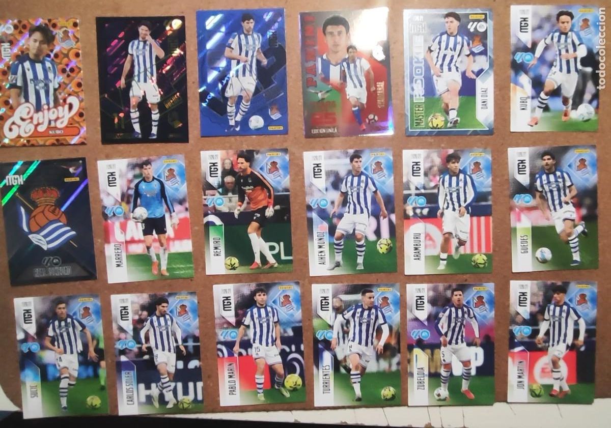 MECAGRACKS 26/27 LOTE 18 CARTAS DE LA REAL SOCIEDAD CON ESPECIALES # PANINI