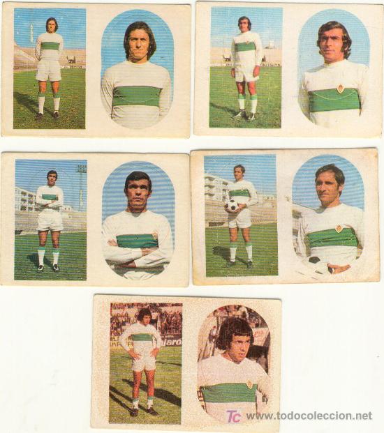 Cromos de f&uacute;tbol: (3071-F)FUTBOL.CROMOS ELCHE TROQUELADOS AUTOADHESIVOS 1,50 EUROS LA UNIDAD.