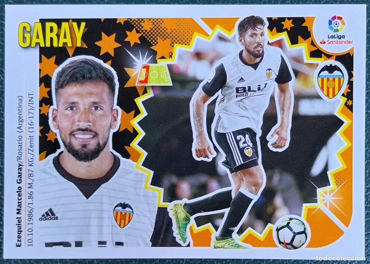 Fu&szlig;ball-Sticker: 4 GARAY VALENCIA CF CROMOS ALBUM EDICIONES ESTE 2018 2019 18 19
