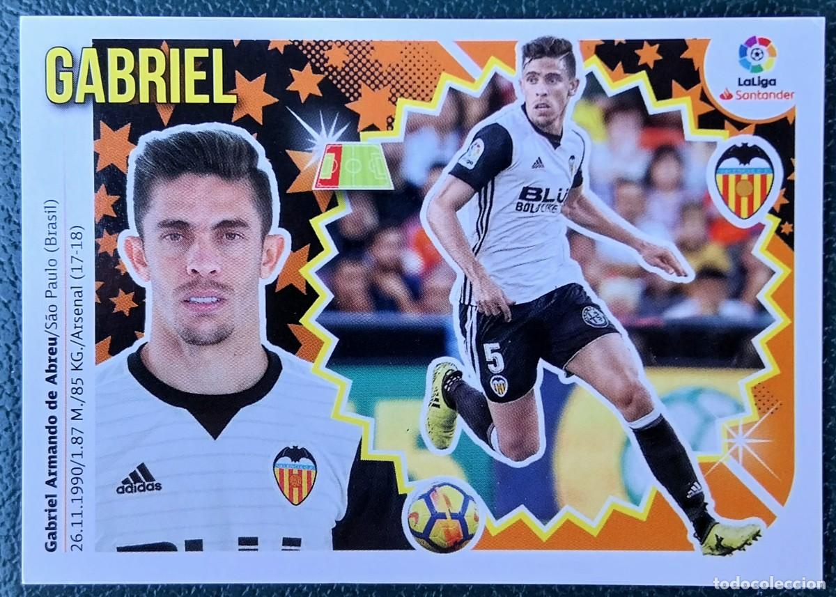 Fu&szlig;ball-Sticker: 5 GABRIEL VALENCIA CF CROMOS ALBUM EDICIONES ESTE 2018 2019 18 19