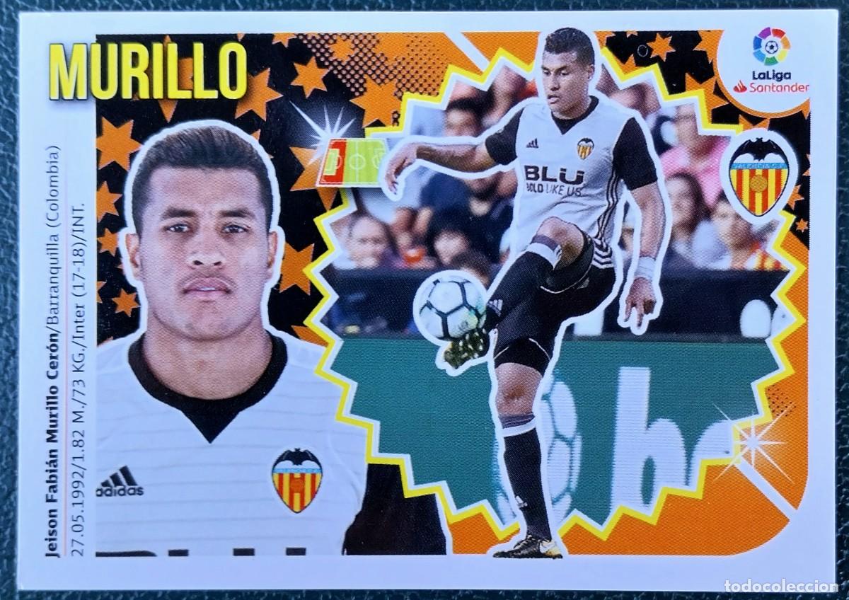 Fu&szlig;ball-Sticker: 6 MURILLO VALENCIA CF CROMOS ALBUM EDICIONES ESTE 2018 2019 18 19