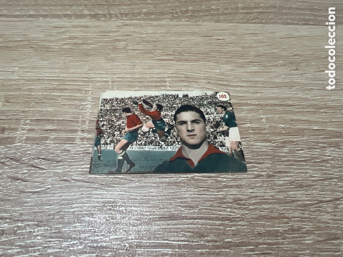 Cartes &agrave; collectionner de Football: 1953 N&ordm; 102 PAZOS ATL&Eacute;TICO MADRID FHER ESCENAS DEPORTIVAS SIN PEGAR