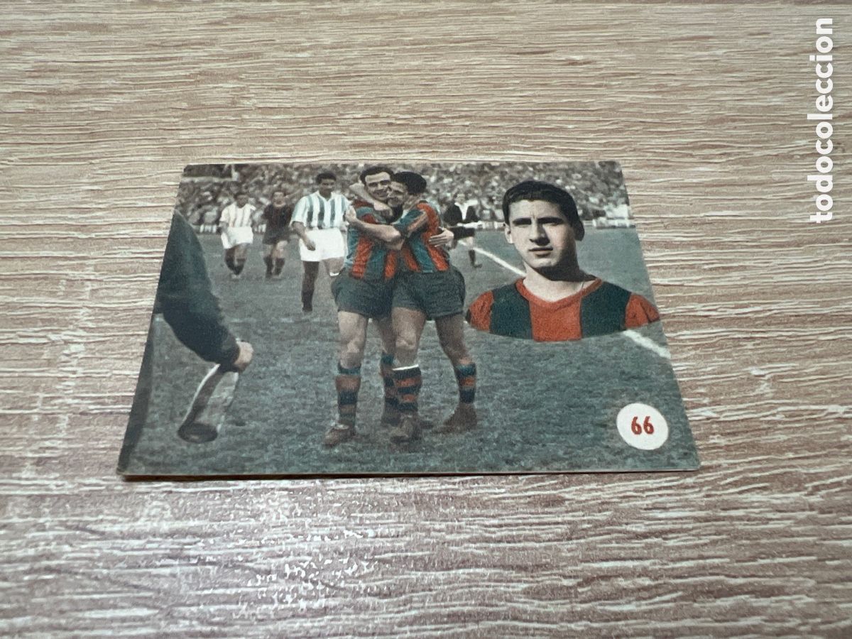 Cartes &agrave; collectionner de Football: 1953 N&ordm; 66 MORENO FC BARCELONA FHER ESCENAS DEPORTIVAS SIN PEGAR