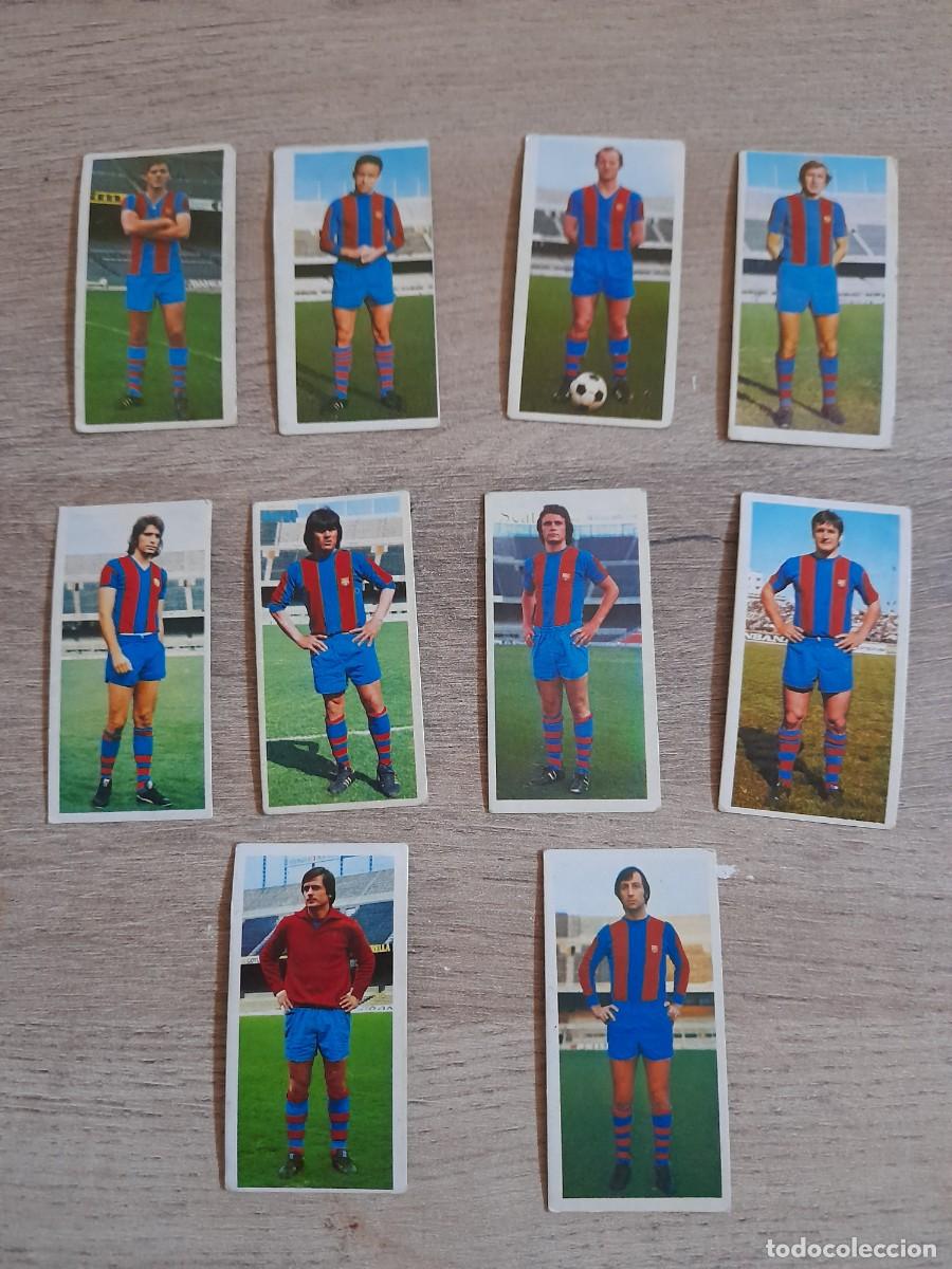 Fu&szlig;ball-Sticker: LOTE 10 CROMOS NUEVOS Y DIFERENTES. FC BARCELONA. LIGA ESTE 1975 1976 75 76