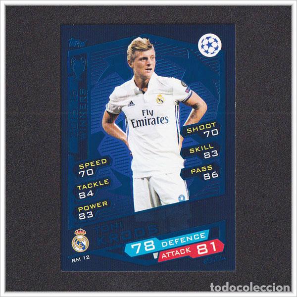 Cromos de f&uacute;tbol: TOPPS MATCH ATTAX CHAMPIONS LEAGUE 2016 2017 16 17 KROOS 12 REAL MADRID UEFA CARD
