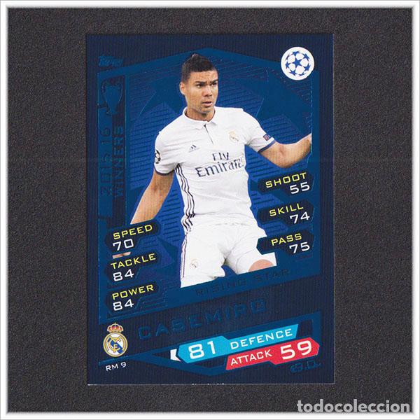 Cromos de f&uacute;tbol: TOPPS MATCH ATTAX CHAMPIONS LEAGUE 2016 2017 16 17 CASEMIRO 9 REAL MADRID COLECCI&Oacute;N UEFA CARD