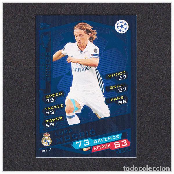 Cromos de f&uacute;tbol: TOPPS MATCH ATTAX CHAMPIONS LEAGUE 2016 2017 16 17 MODRIC 11 REAL MADRID COLECCI&Oacute;N UEFA CARD