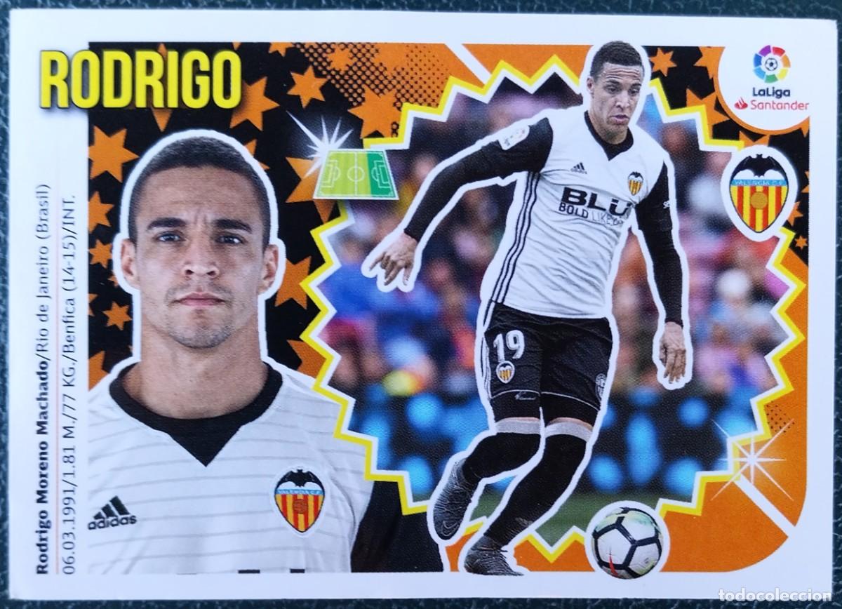 Cromos de f&uacute;tbol: 16 RODRIGO VALENCIA CF CROMOS ALBUM EDICIONES ESTE 2018 2019 18 19