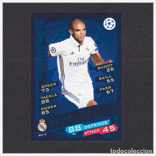 Cromos de f&uacute;tbol: TOPPS MATCH ATTAX CHAMPIONS LEAGUE 2016 2017 16 17 PEPE 5 REAL MADRID UEFA CARD COLECCI&Oacute;N