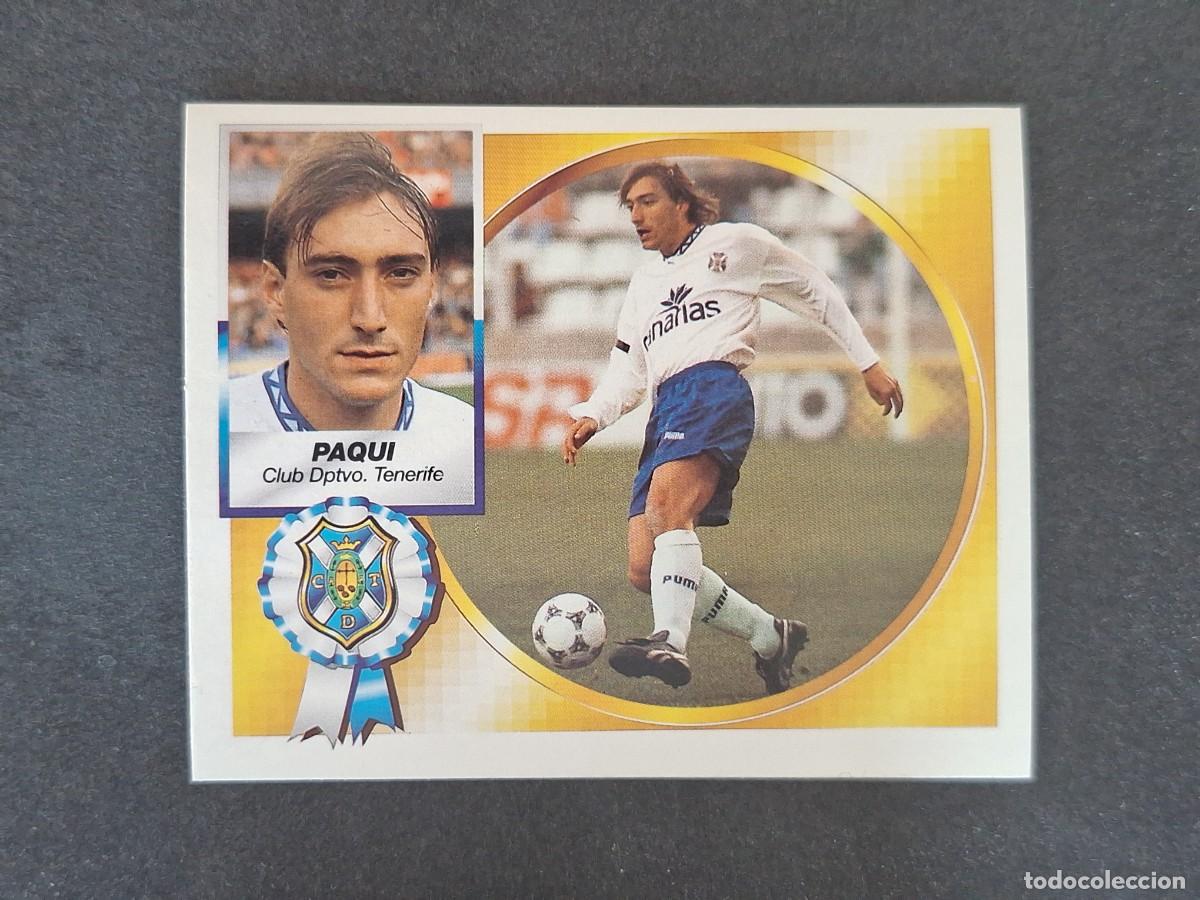 Cromos de f&uacute;tbol: L5 PAQUI C. D. TENERIFE LIGA ESTE 1994 1995 94 95 NUNCA PEGADO SIN PEGAR