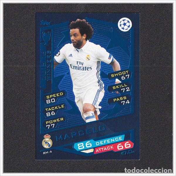 Football Stickers: TOPPS MATCH ATTAX CHAMPIONS LEAGUE 2016 2017 16 17 MARCELO 4 REAL MADRID UEFA CARD COLECCI&Oacute;N
