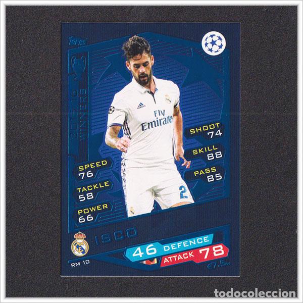 Cromos de f&uacute;tbol: TOPPS MATCH ATTAX CHAMPIONS LEAGUE 2016 2017 16 17 ISCO 10 REAL MADRID UEFA CARD COLECCI&Oacute;N