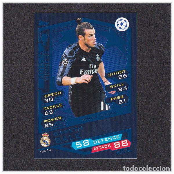 Cromos de f&uacute;tbol: TOPPS MATCH ATTAX CHAMPIONS LEAGUE 2016 2017 16 17 GARETH BALE 13 REAL MADRID UEFA CARD COLECCI&Oacute;N
