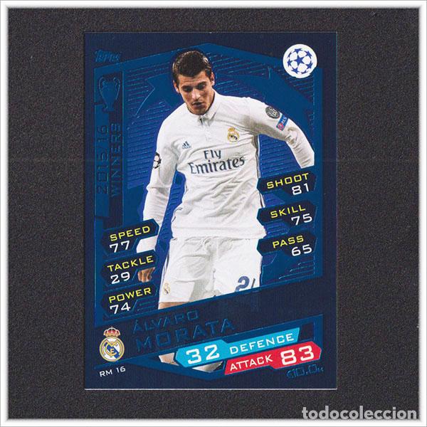 Cromos de f&uacute;tbol: TOPPS MATCH ATTAX CHAMPIONS LEAGUE 2016 2017 16 17 MORATA 16 REAL MADRID UEFA CARD COLECCI&Oacute;N