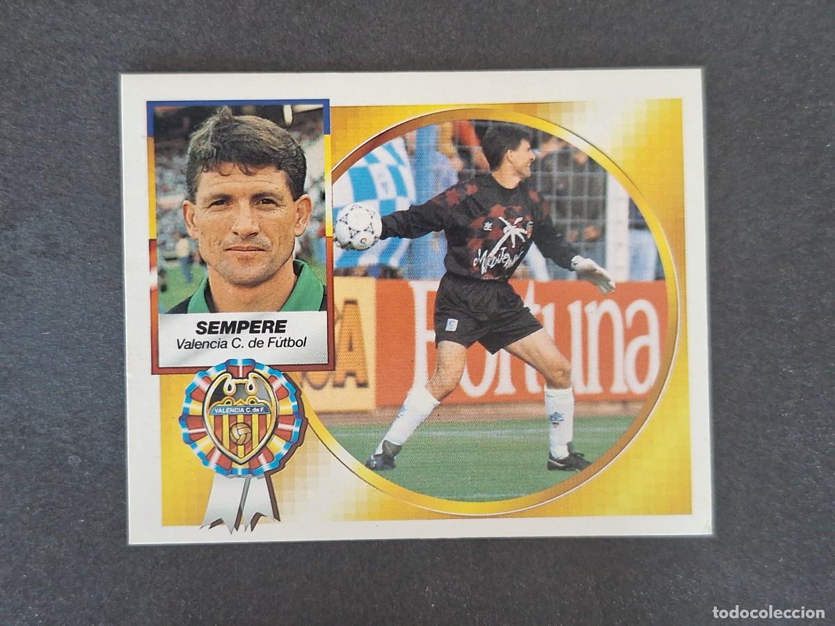 Cromos de f&uacute;tbol: L5 SEMPERE VALENCIA C. F. LIGA ESTE 1994 1995 94 95 NUNCA PEGADO SIN PEGAR