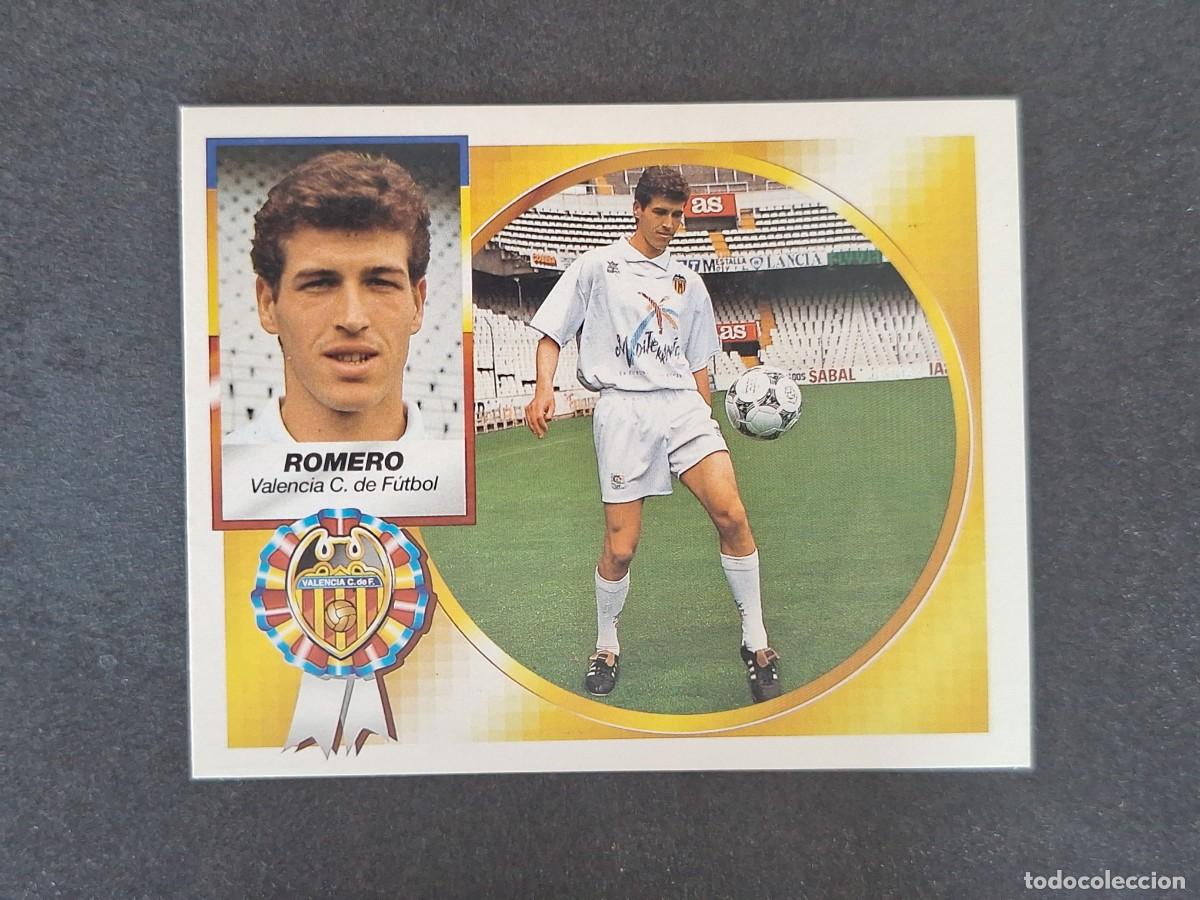 Fu&szlig;ball-Sticker: L5 ROMERO VALENCIA C. F. LIGA ESTE 1994 1995 94 95 NUNCA PEGADO SIN PEGAR