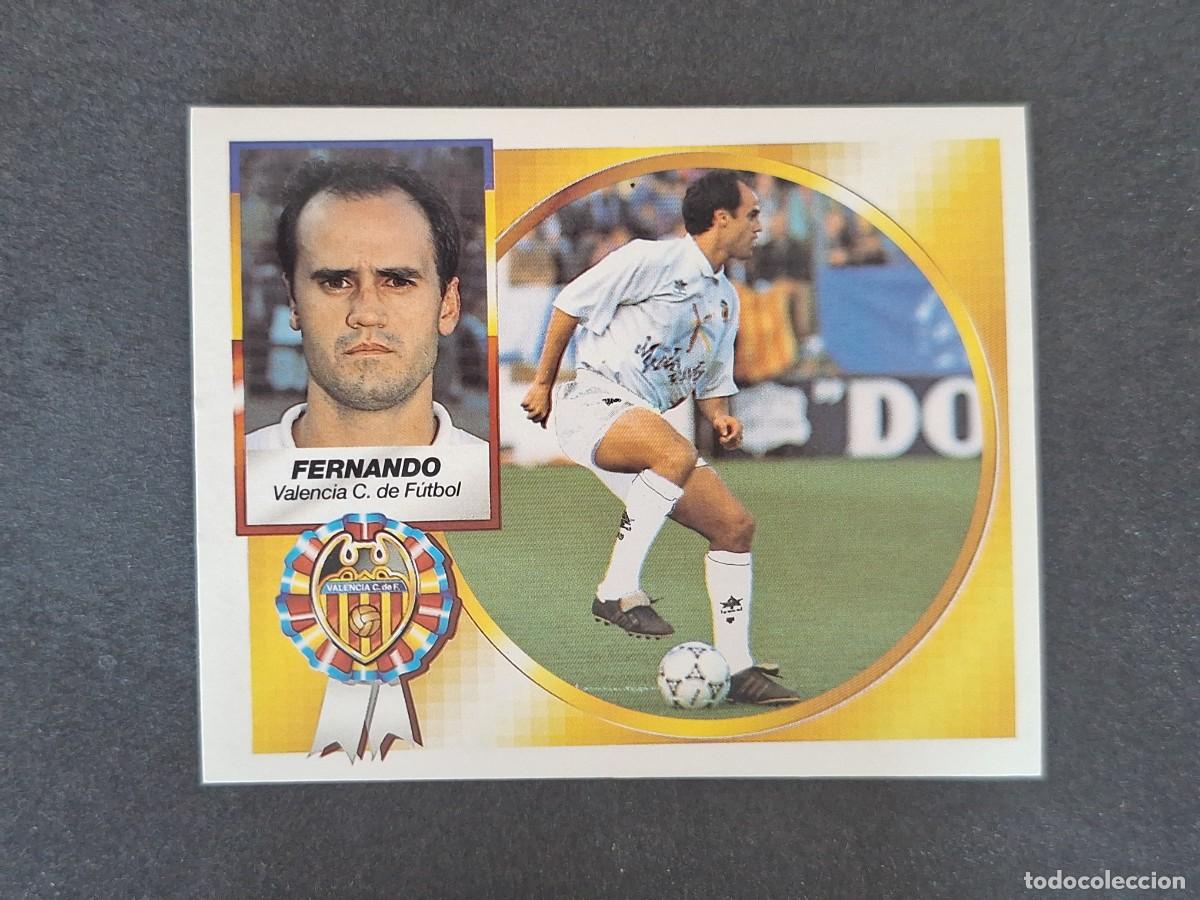 Fu&szlig;ball-Sticker: L5 FERNANDO VALENCIA C. F. LIGA ESTE 1994 1995 94 95 NUNCA PEGADO SIN PEGAR