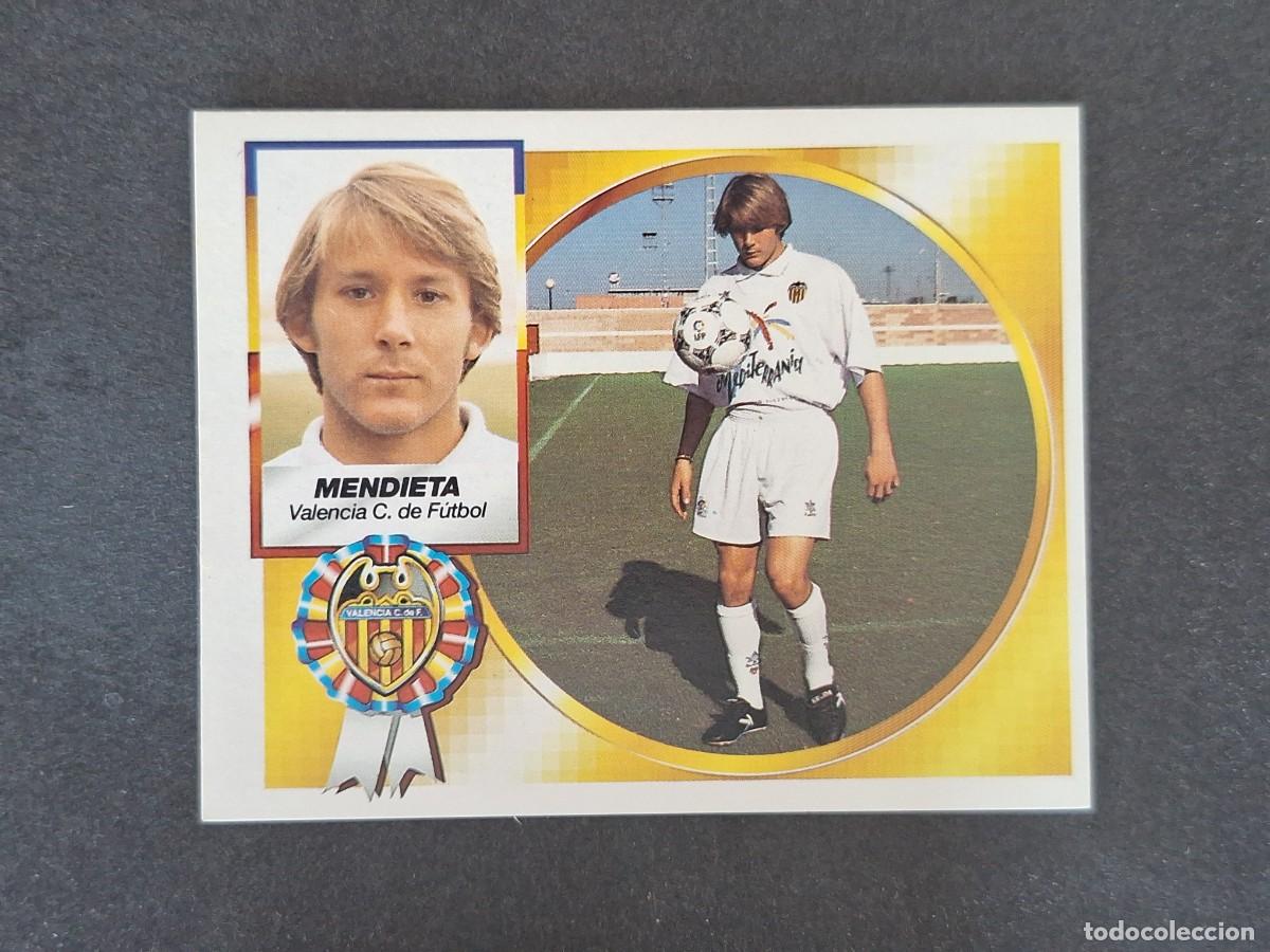 Football Stickers: L5 MENDIETA VALENCIA C. F. LIGA ESTE 1994 1995 94 95 NUNCA PEGADO SIN PEGAR