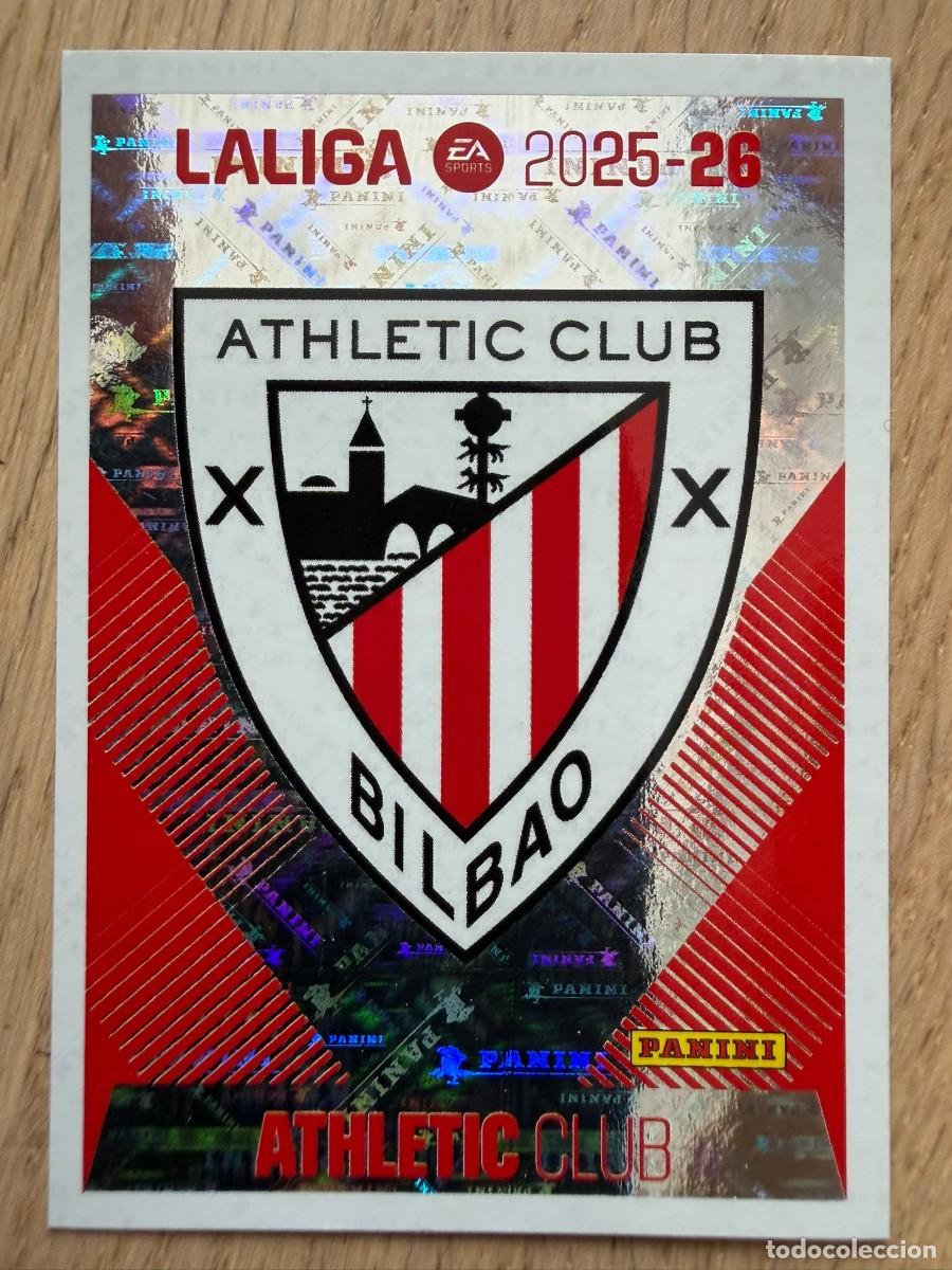 Cromos de f&uacute;tbol: 1 ESCUDO ATHLETIC BILBAO 25 26 2025 2026 LIGA EA SPORTS COLECCIONES ESTE SIN PEGAR STICKER