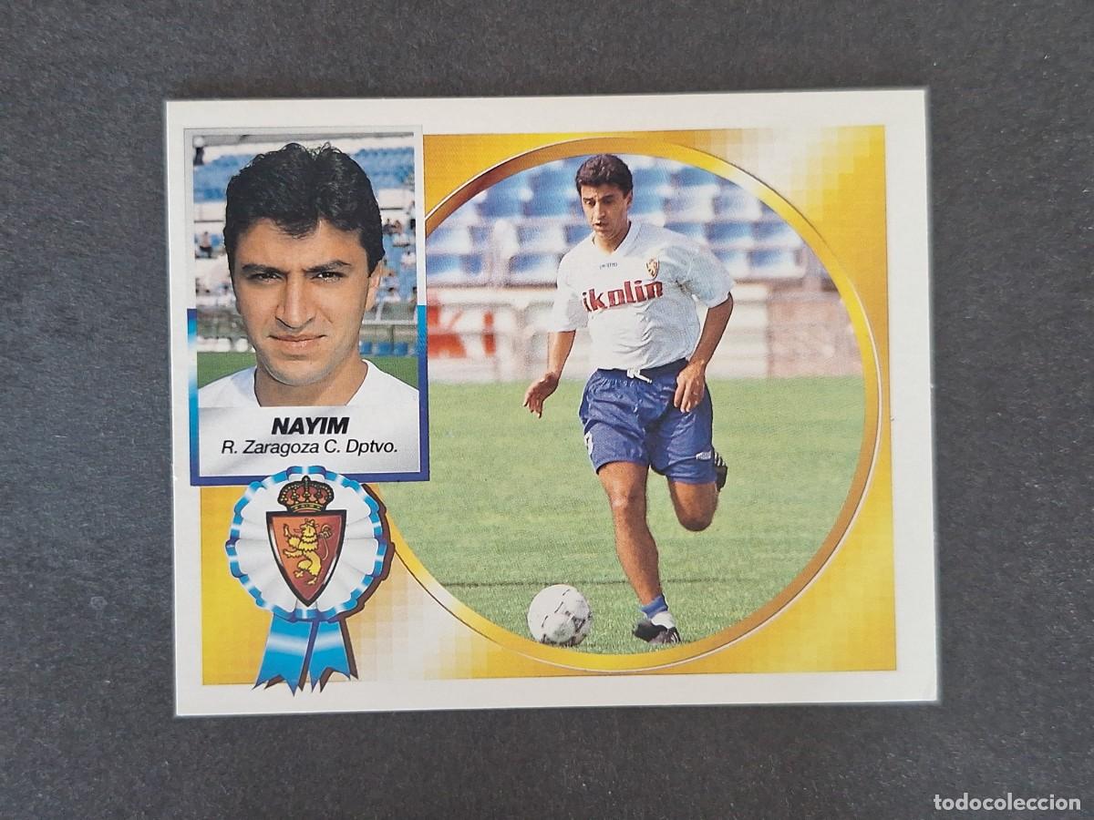 Cromos de f&uacute;tbol: L5 NAYIM REAL ZARAGOZA LIGA ESTE 1994 1995 94 95 NUNCA PEGADO SIN PEGAR