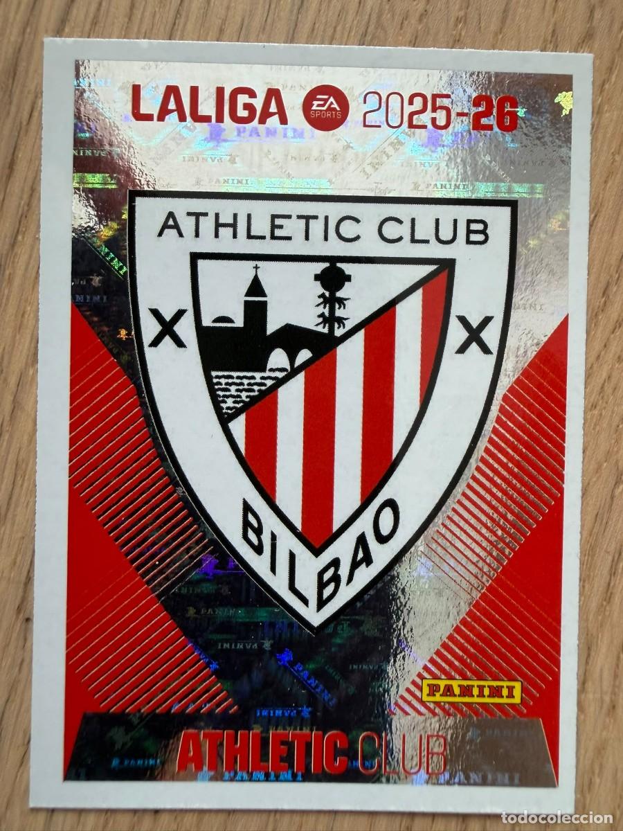 Cromos de f&uacute;tbol: 1 ESCUDO ATHLETIC BILBAO 25 26 2025 2026 LIGA EA SPORTS COLECCIONES ESTE SIN PEGAR STICKER
