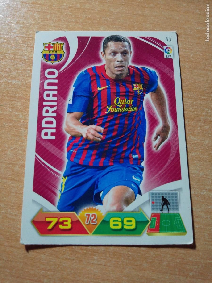Figurine di Calcio: 43 ADRIANO FC BARCELONA 2011 2012 ADRENALYN 11 12 PANINI