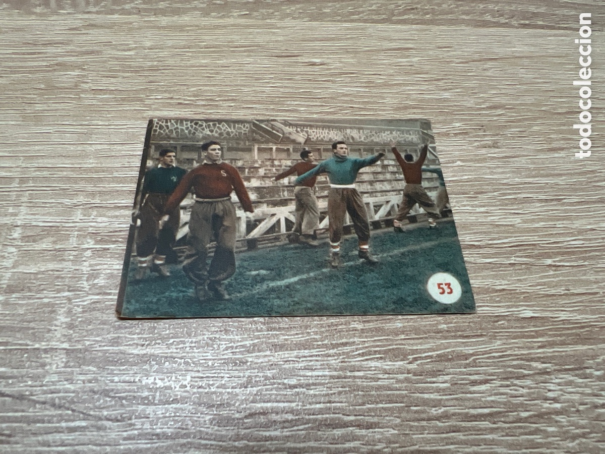 Cromos de f&uacute;tbol: 1953 #53 ATHLETIC BILBAO FHER ESCENAS DEPORTIVAS SIN PEGAR