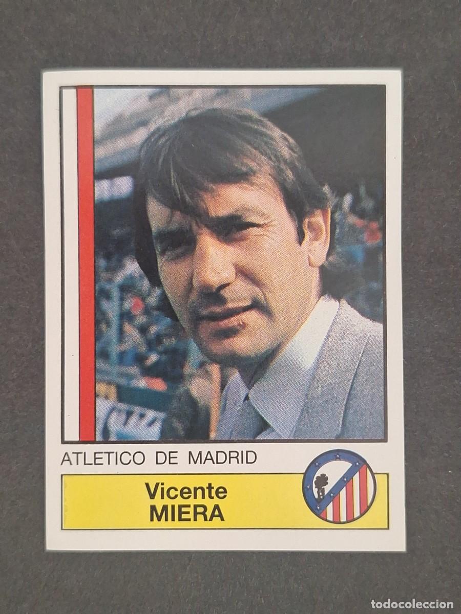 Cromos de Futebol: L1 VICENTE MIERA ENTRENADOR ATLETICO DE MADRID 21 PANINI FUTBOL 87 86 87 NUNCA PEGADO SIN PEGAR