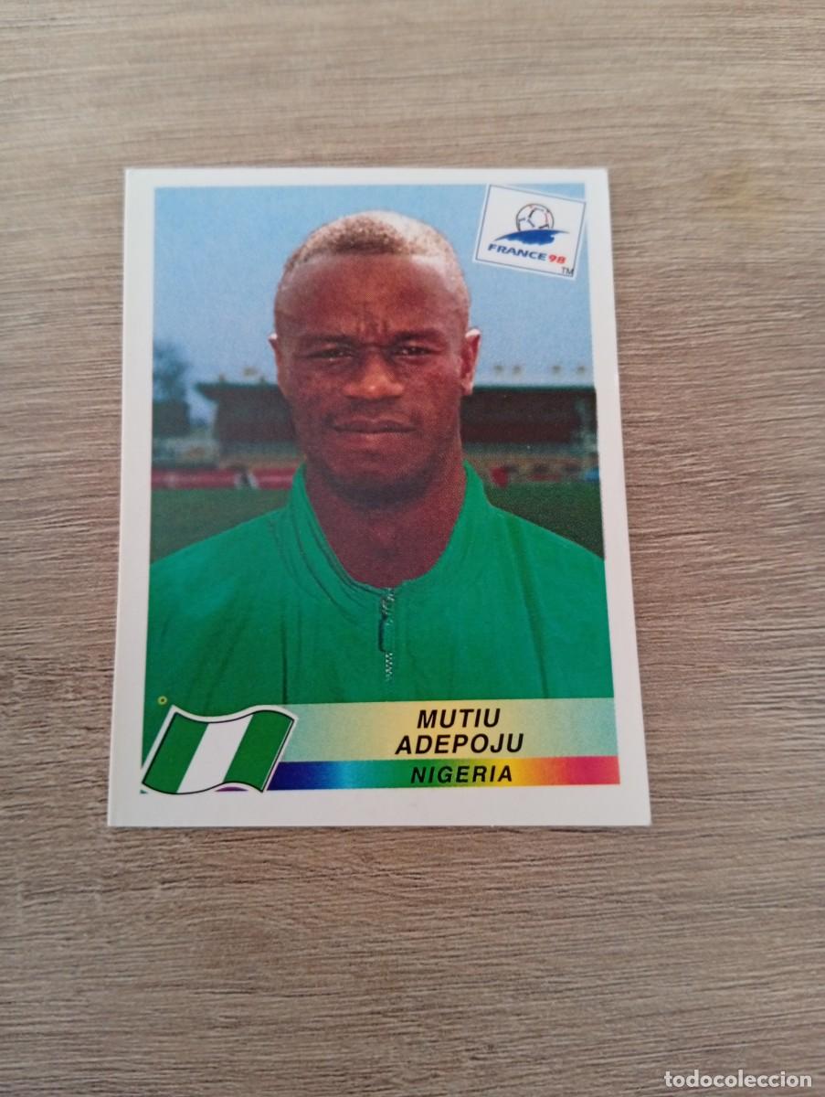 Cromos de f&uacute;tbol: MUTIU ADEPOJU 255 NIGERIA PANINI FRANCIA 1998 98 SIN PEGAR NUNCA PEGADO