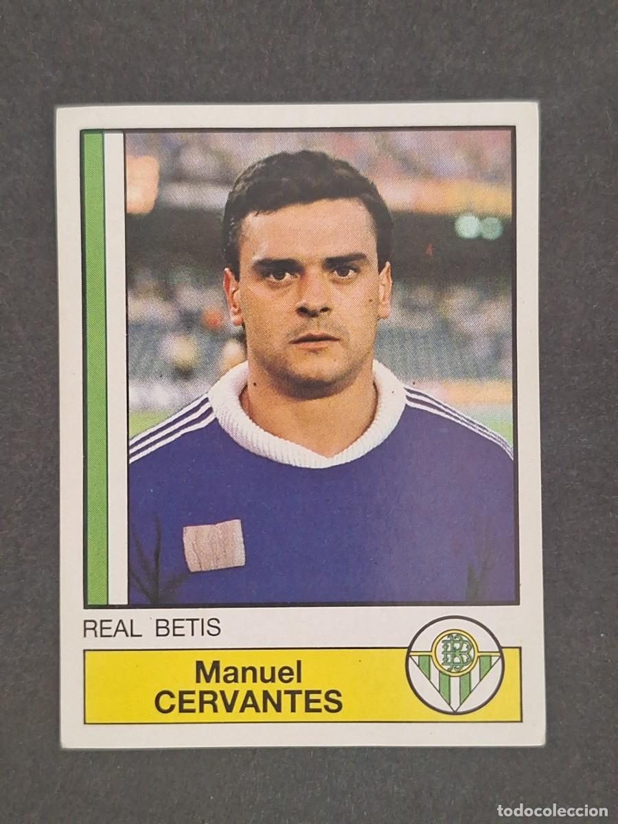 Cromos de f&uacute;tbol: L1 CERVANTES REAL BETIS BALOMPIE 60 PANINI FUTBOL 87 86 87 NUNCA PEGADO SIN PEGAR