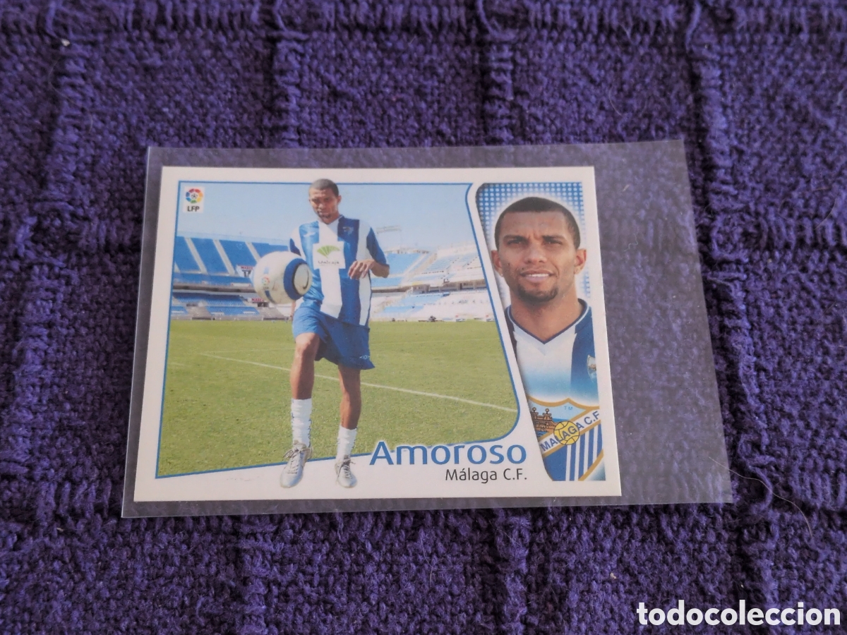 Cromos de f&uacute;tbol: EDICIONES ESTE 2004-2005 FICHAJE N&ordm;35 AMOROSO (MALAGA) NUNCA PEGADO. NUEVO