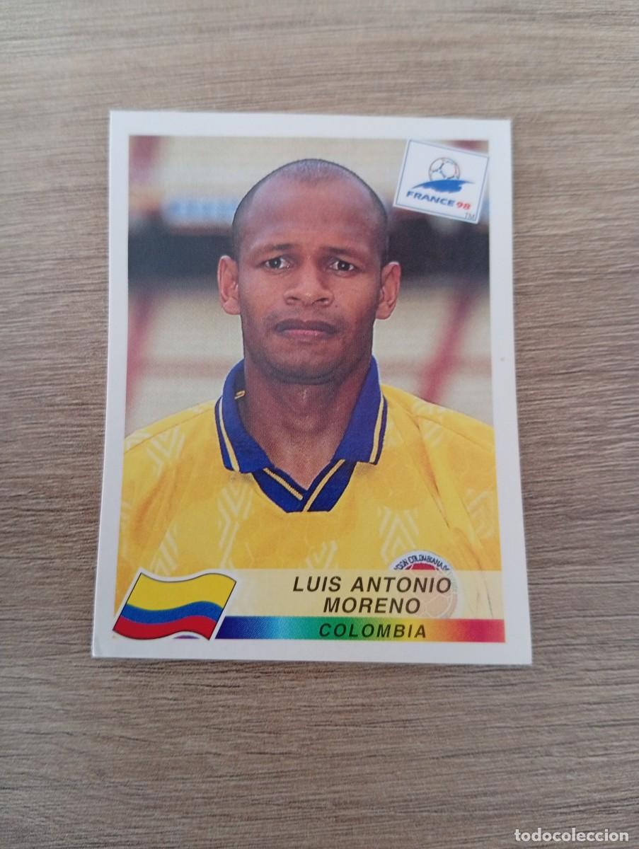 Cromos de f&uacute;tbol: LUIS ANTONIO MORENO 451 COLOMBIA PANINI FRANCIA 1998 98 SIN PEGAR NUNCA PEGADO