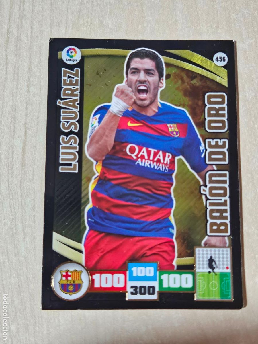 Figurine di Calcio: FICHA N&ordm; 456 LUIS SUAREZ - ADRENALYN 15 16 - PANINI 2015 - 16 - CROMO - BALON DE ORO