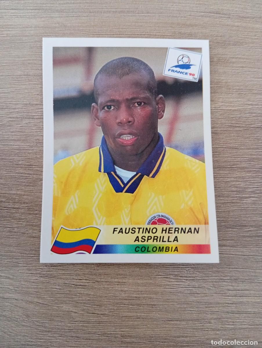 Cartes &agrave; collectionner de Football: FAUSTINO HERNAN ASPRILLA 460 COLOMBIA PANINI FRANCIA 1998 98 SIN PEGAR NUNCA PEGADO