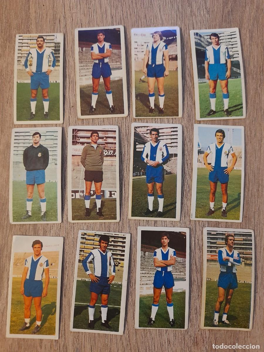 Cromos de f&uacute;tbol: LOTE 12 CROMOS NUEVOS Y DIFERENTES. RCD ESPA&Ntilde;OL. LIGA ESTE 1975 1976 75 76