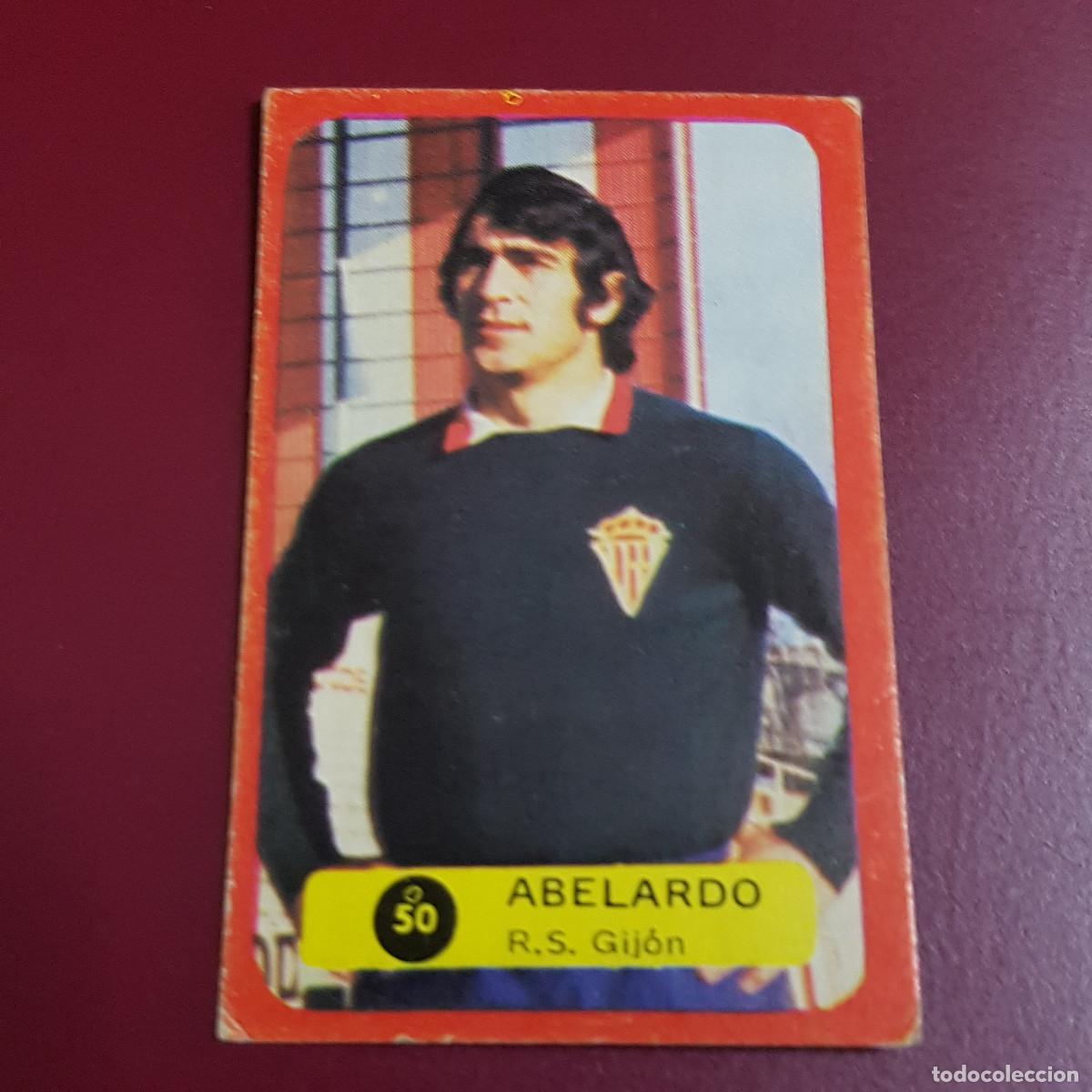 Figurine di Calcio: SOLANO GRAFIMUR - CAMPEONATO DE LIGA 1975 1976 - 75 76 - GIJON - ABELARDO 50 - NUNCA PEGADO