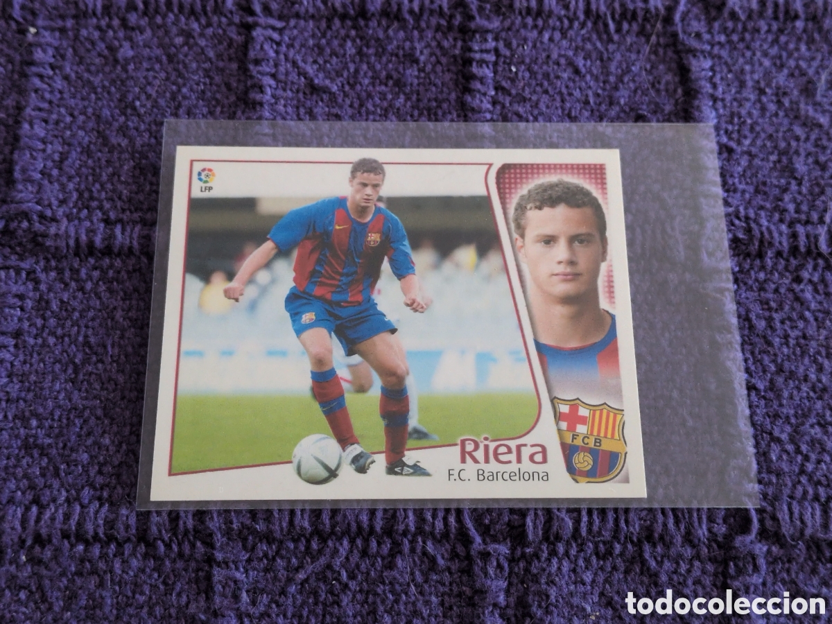 Cromos de f&uacute;tbol: Oriol Riera Coloca Barcelona 04 05. Liga Este 2004 2005 SIN PEGAR. NUEVO