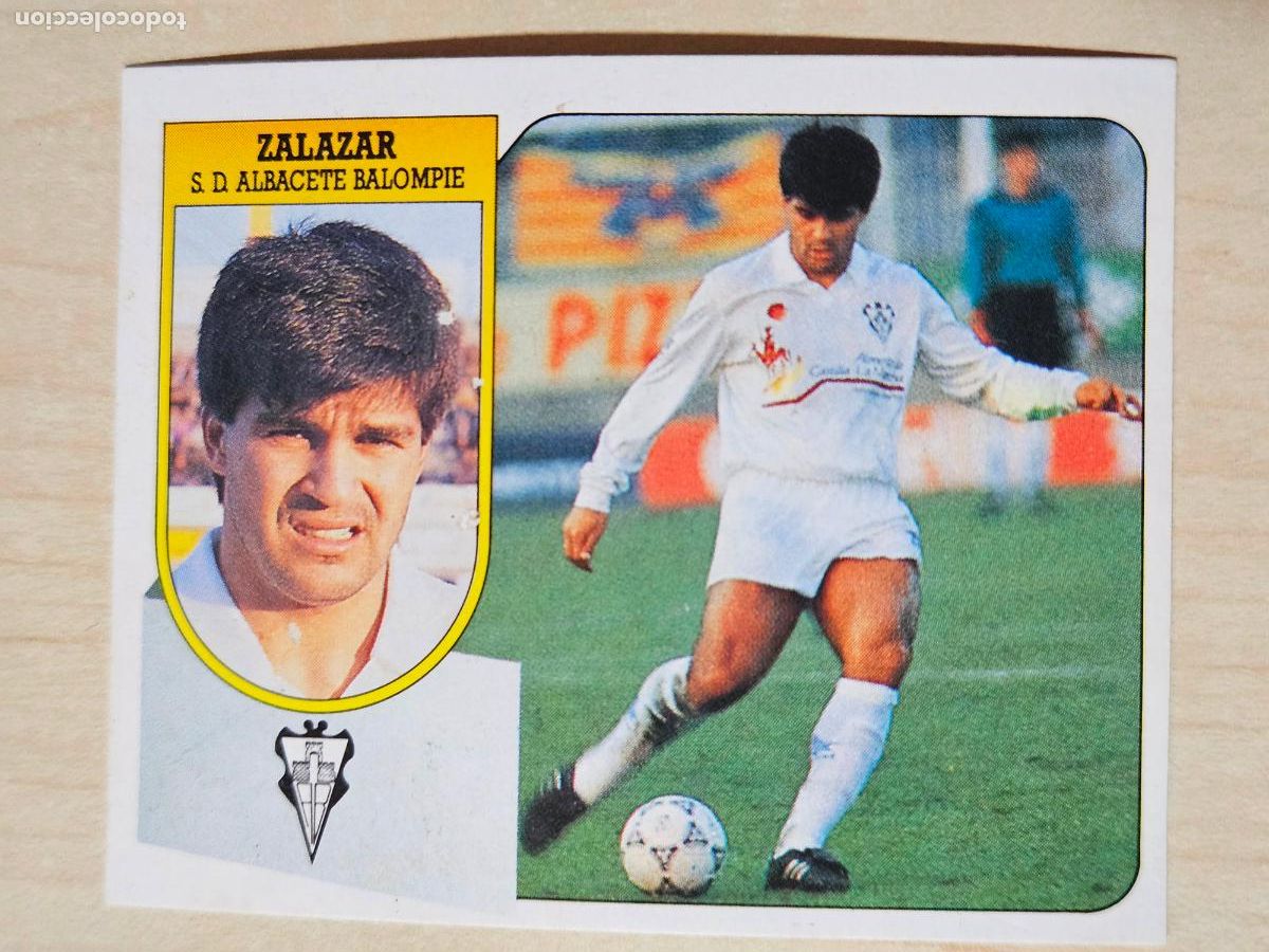 Figurine di Calcio: ESTE 91 92 - ZALAZAR - ALBACETE - CROMO RECUPERADO
