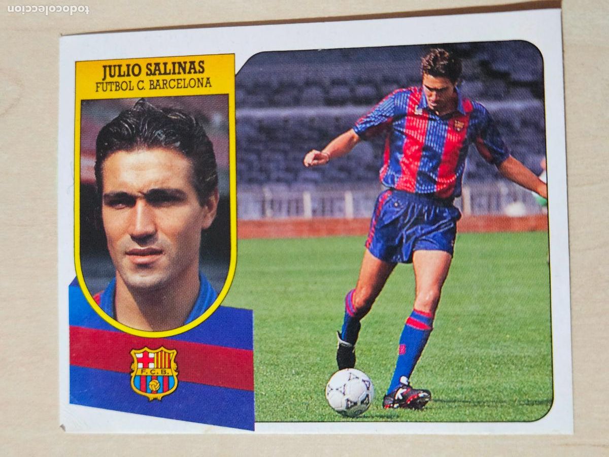 Cromos de Futebol: ESTE 91 92 - JULIO SALINAS - BARCELONA - CROMO RECUPERADO