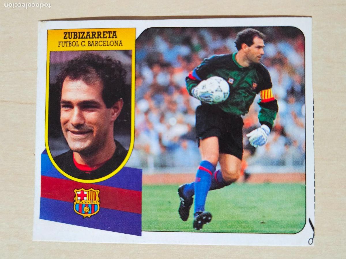 Cartes &agrave; collectionner de Football: ESTE 91 92 - ZUBIZARRETA - BARCELONA - CROMO RECUPERADO - RAREZA TRASERA
