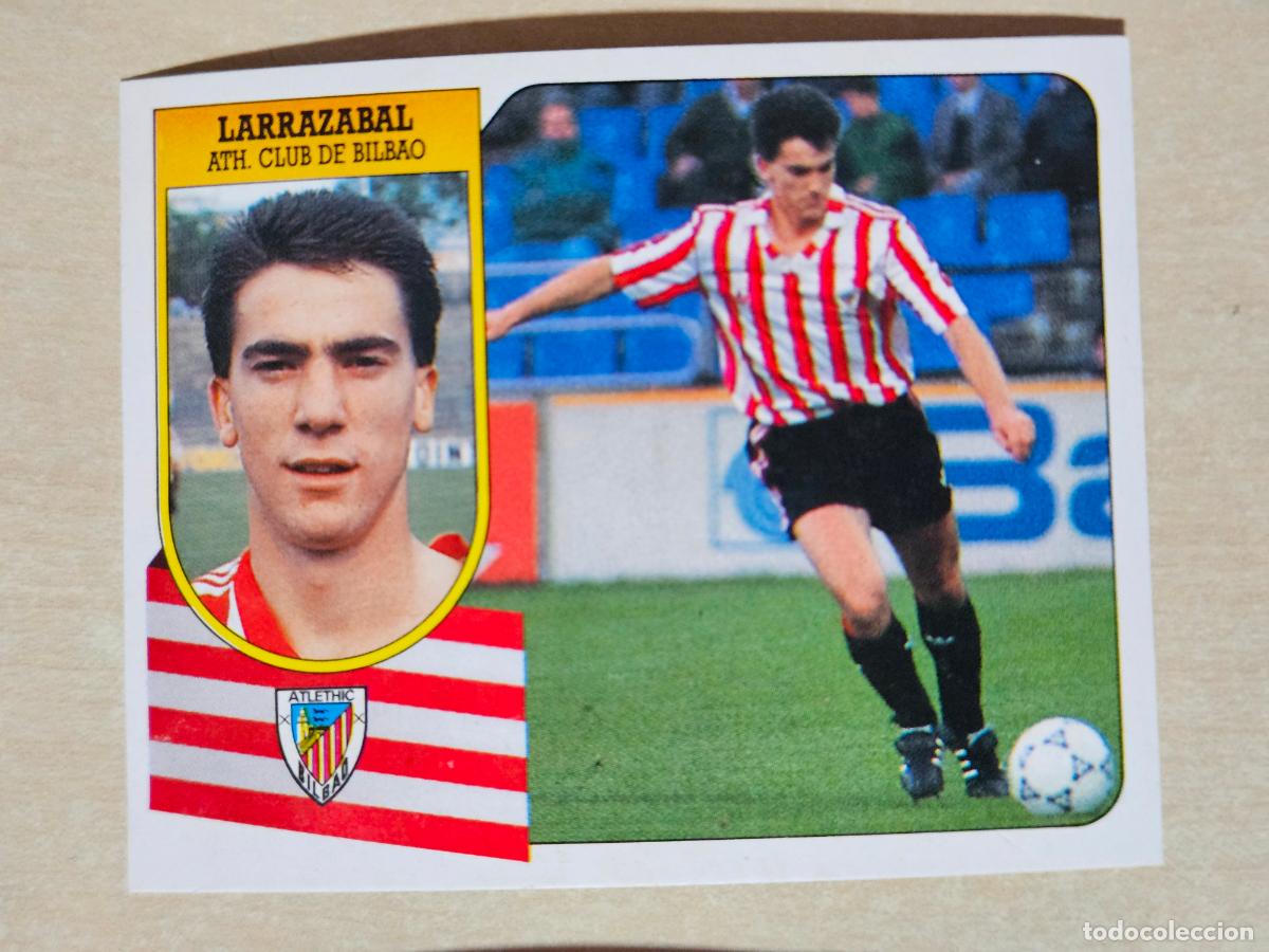 Cartes &agrave; collectionner de Football: ESTE 91 92 - LARRAZABAL - ATHLETIC DE BILBAO - CROMO RECUPERADO