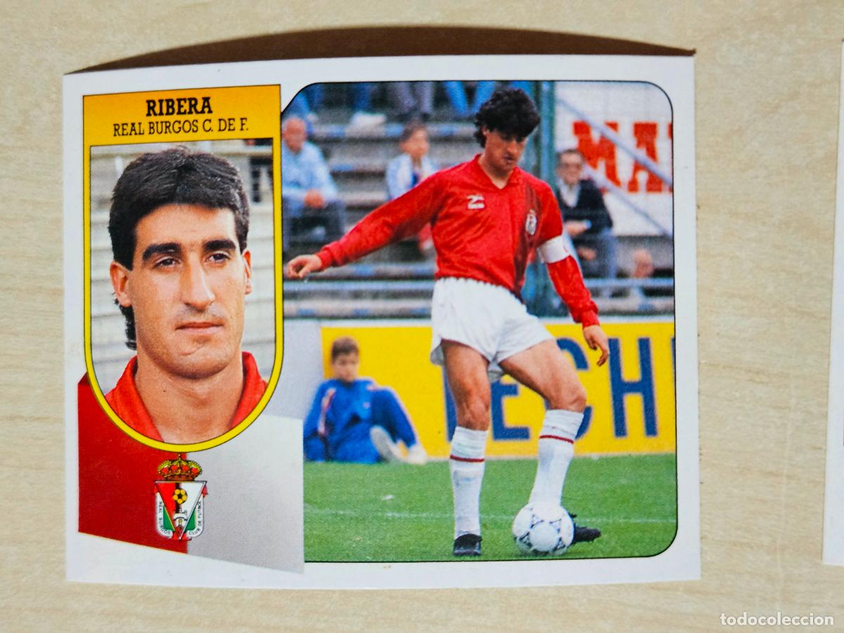 Cromos de f&uacute;tbol: ESTE 91 92 - RIBERA - REAL BURGOS - CROMO RECUPERADO
