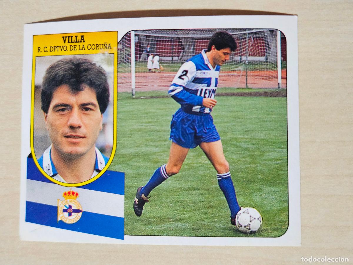 Fu&szlig;ball-Sticker: ESTE 91 92 - VILLA - DEPORTIVO DE LA CORU&Ntilde;A - CROMO RECUPERADO